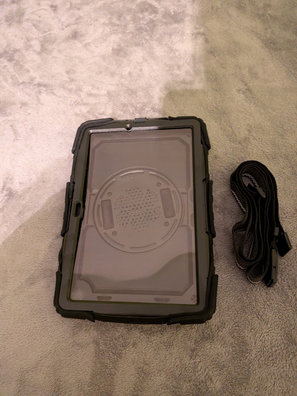 Rugged Tablet Case with Shoulder Strap - Black (Brand New) - Samsung S10/S9